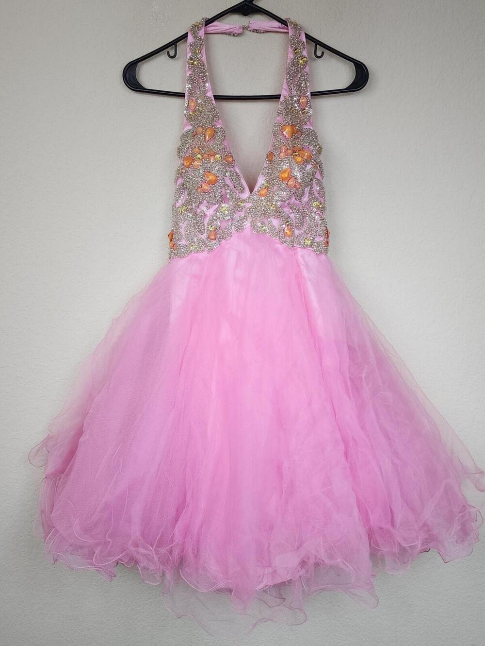 NWT $379 Madison James Night Moves Size 6 Pink Prom Dress